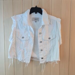 Liverpool White Denim Vest